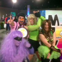 Rachel and me with Matt and Crymetina McMuscles as Tiger Millionaire and Amethyst